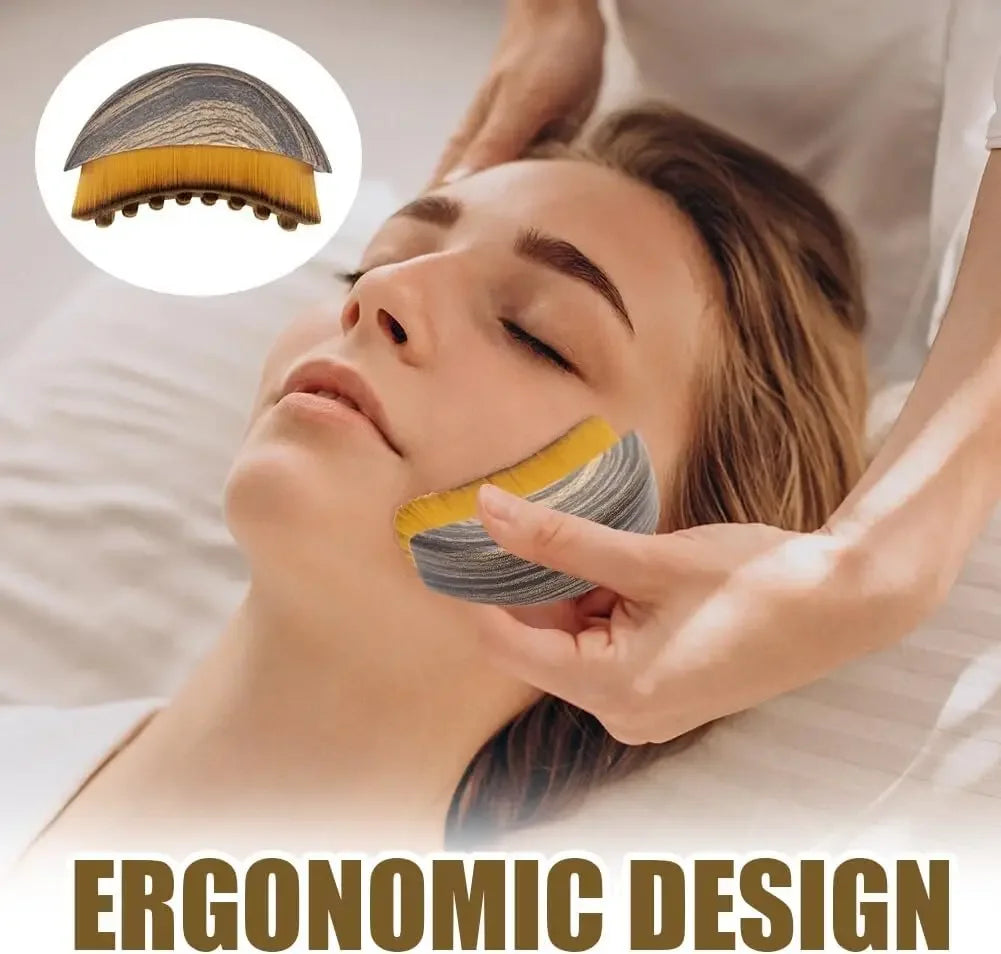 Brosse de contour lymphatique pour le visage, sculpture du menton et de la mâchoire