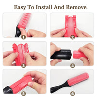 Brosse à cheveux classique à 9 rangées avec coussin souple et poils en nylon