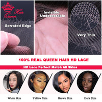 Queen Hair – Closure et frontal en dentelle HD invisible véritable