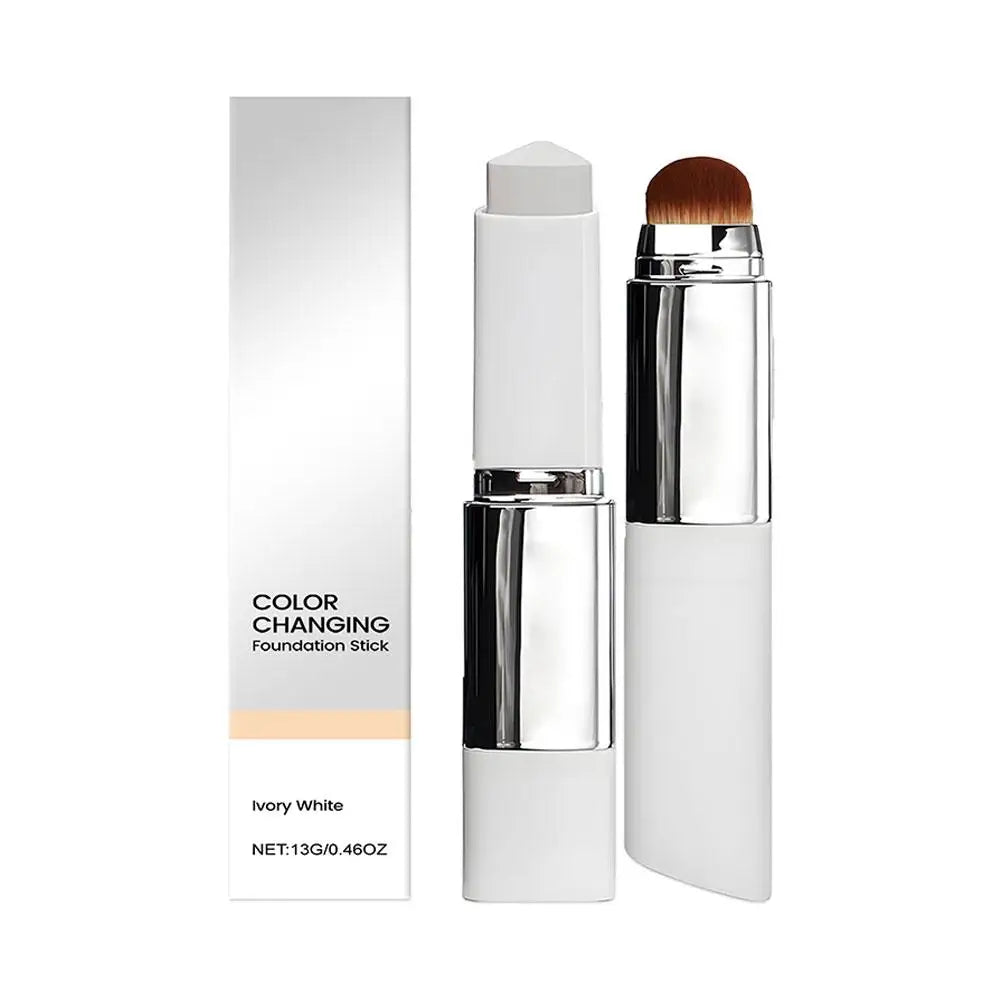 Fond de teint liquide en stick 2-en-1 à changement de couleur, léger, hydratant et illuminateur