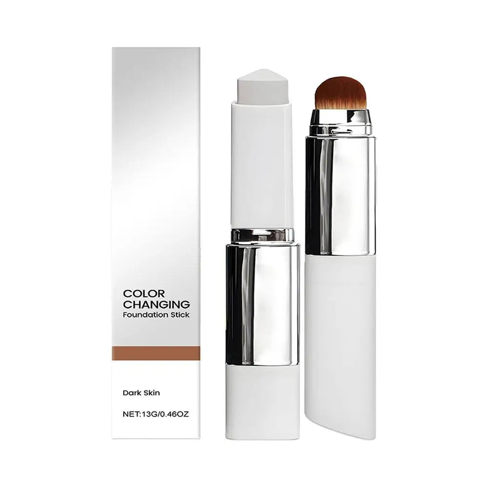 Fond de teint liquide en stick 2-en-1 à changement de couleur, léger, hydratant et illuminateur