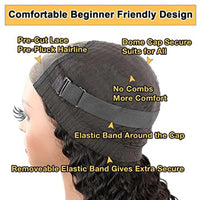 Perruque tressée à la main, avec cornrows (tresses plaquées) déjà réalisées, ligne frontale pré-épilée et nœuds pré-décolorés